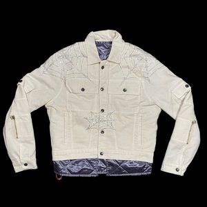 Spider Sp5der Worldwide Rhinestone Denim Jacket